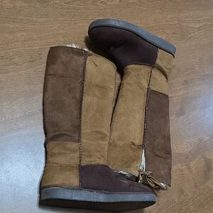 Airwalk Winter Boots Faux Fur Warm Cozy Trendy Brown Color Size 6.5 Womens